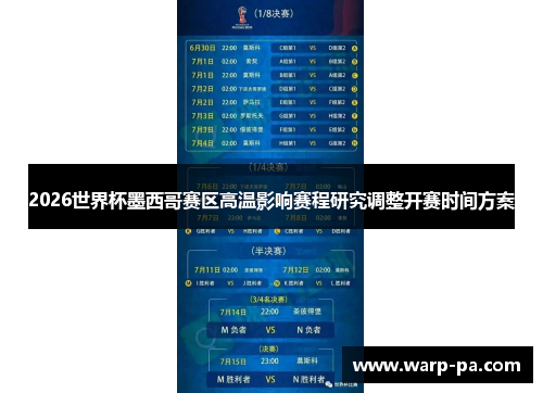 2026世界杯墨西哥赛区高温影响赛程研究调整开赛时间方案